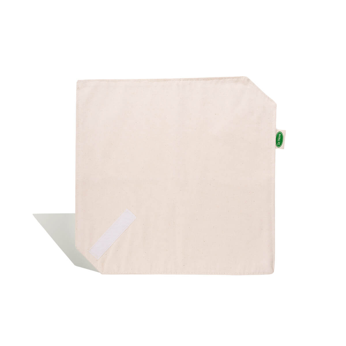 Wiederverwendbare Lunch Wrap aus Bio-Baumwolle in Beige mit Klettverschluss – nachhaltige Alternative zur Frischhaltefolie.