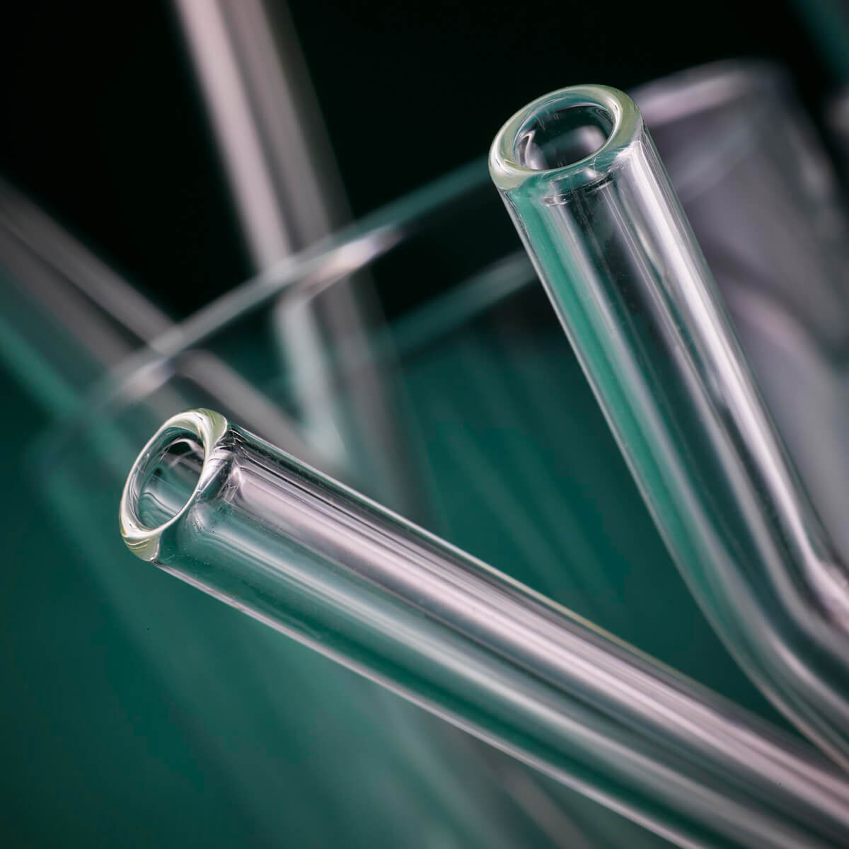 Close Up Glas Trinkhalme Io Nova